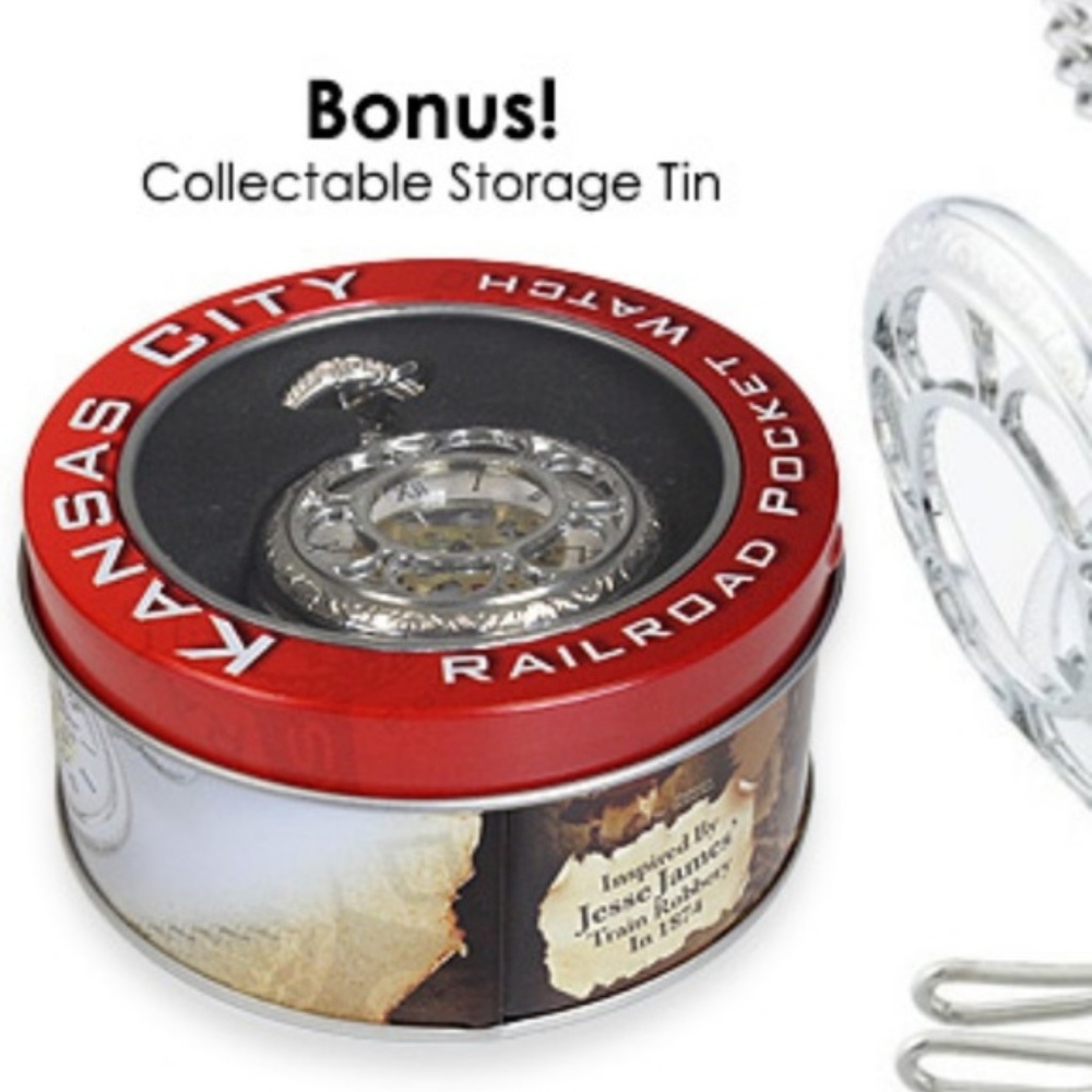 New Kansas City Railroad Pocket Watch Set - Picture 8 of 8